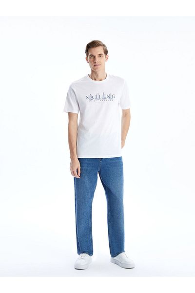 LC Waikiki Tricou pentru bărbați din bumbac pieptănat cu decolteu