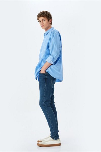 Koton Ανδρικό τζιν παντελόνι Justin Super Skinny Indigo 5sam40041ıd