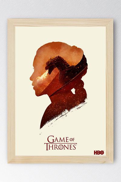 Saturn Game of Thrones Framed Table - Game of Thrones Series Poster Art Print