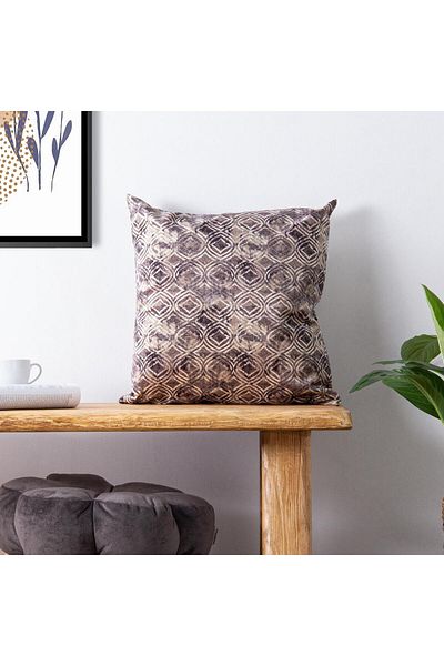 Homedius وسادة رمي كلاسيكية مخملية مزخرفة 45x45 سم