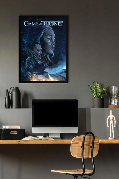 Saturn Game of Thrones Framed Table - Game of Thrones Series Poster Art Print