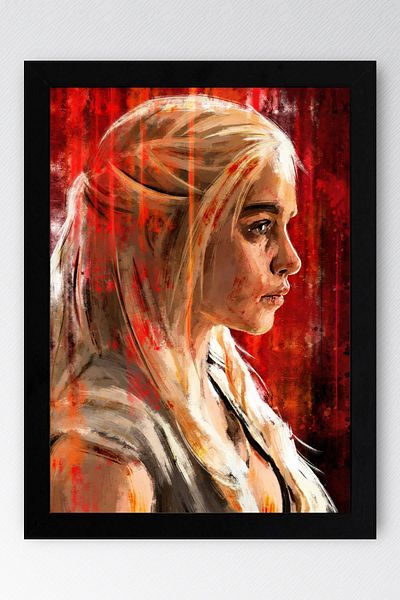Saturn Pictură înrămată Daenerys din Game of Thrones - Poster din seria Game of Thrones
