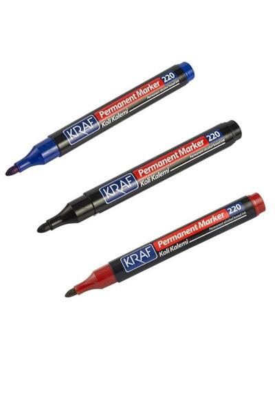 KRAF Permanent Marker Koli Kalemi 3lü Set 220