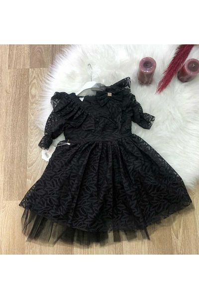 Retro Women Rochie elegantă prințesă pentru fete, cu model din tul negru, cadou de aniversare