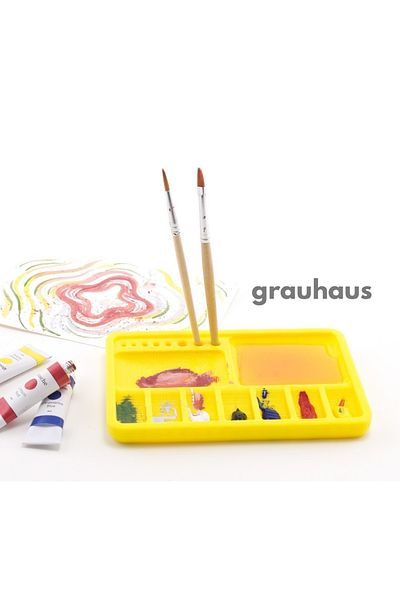 GRAUHAUS Painting Paint Palette - Children's Paint Material - Plastic Palette - School Material - Student Painting Palette