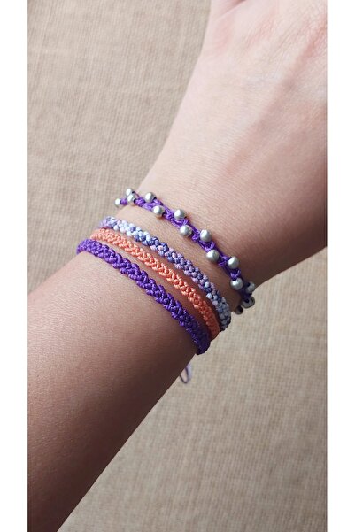 ZDTHandmade Handmade Micro Macrame Triple Design Bracelet Combination