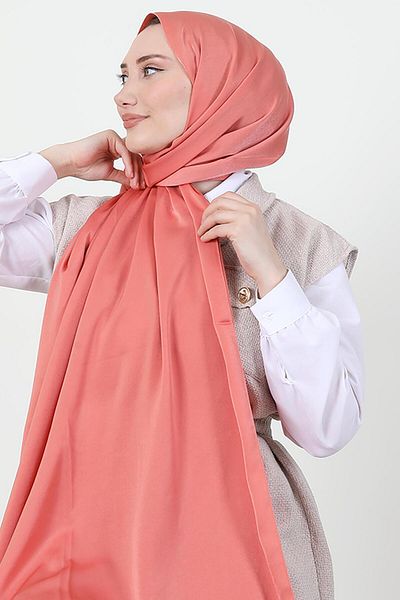 GİYZAMİLA Model Satin Shawl Pomegranate Flower