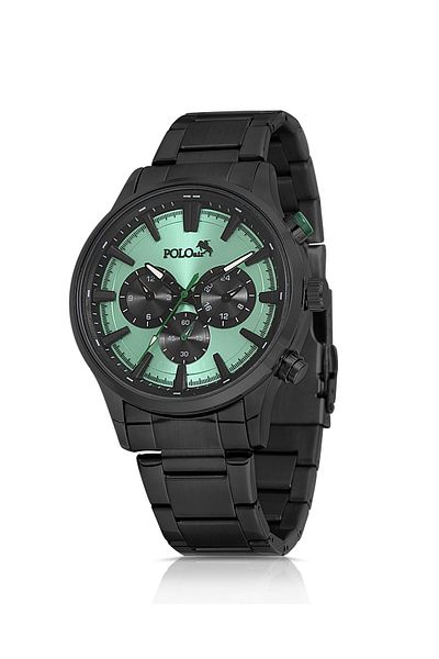 Polo Air Classic Metal Men's Watch Black Green Color Pl-0976E3X