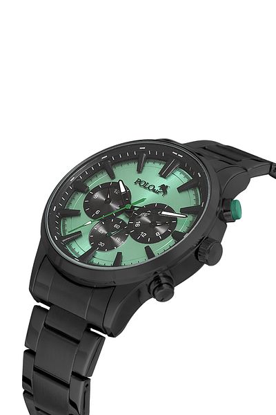 Polo Air Classic Metal Men's Watch Black Green Color Pl-0976E3X