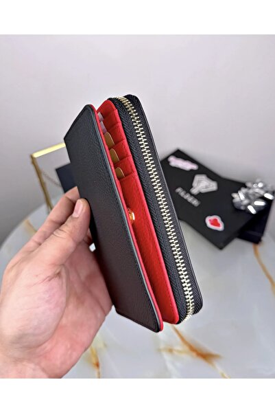 Fil Deri Genuine Leather Multi-Compartment Zippered Luxury Women's Wallet 2091