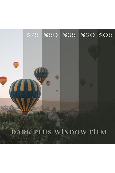DARK PLUS 0% Dark Tone Black Glass Film 60 cm X 15 Meters