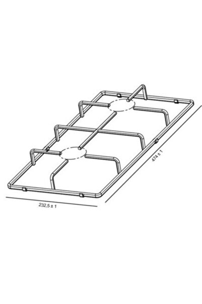 ÖZ BEYAZ EŞYA Ankastre Set Üstü Ocak Izgarası - 47,5cm X 23,2cm