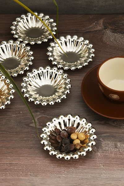 AKSESUAR EVRENİ Welin Set of 6 Coffee Side Beaded Mini Turkish Delight Bowl