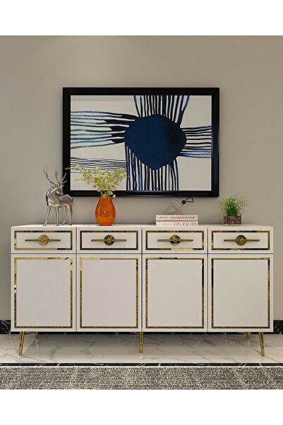 cantek dizayn BELLYCT (KB150)  KONSOL BEYAZ-ALTIN