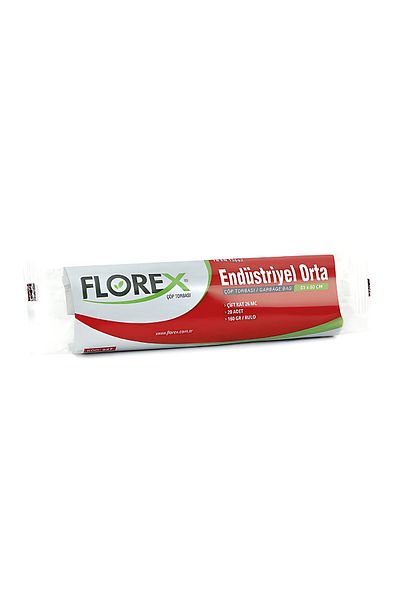 Florex Medium Size Double Layer Industrial Trash Bag - 55X60 cm