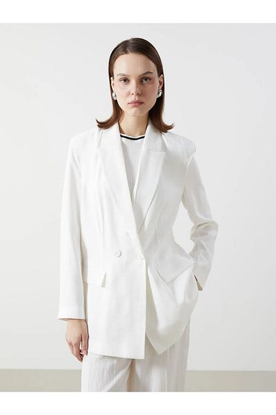 LC Waikiki Γυναικείο σακάκι LCW Modest Ecru