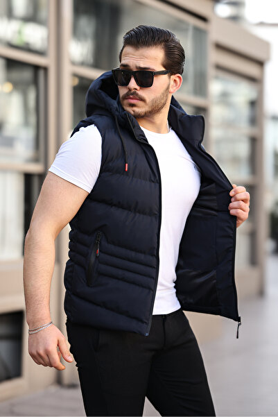 BOYS MANS Водо- та вітронепроникний чоловічий жилет з капюшоном, надувний жилет