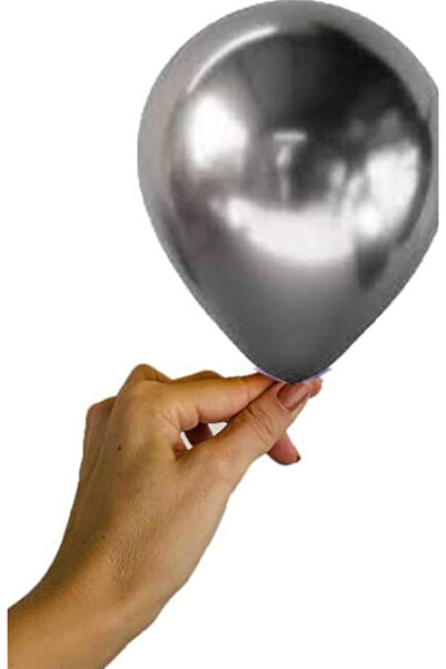 Çemrek Süs Parti Kalisan 5 Inch Chrome Balloon - 20 Units