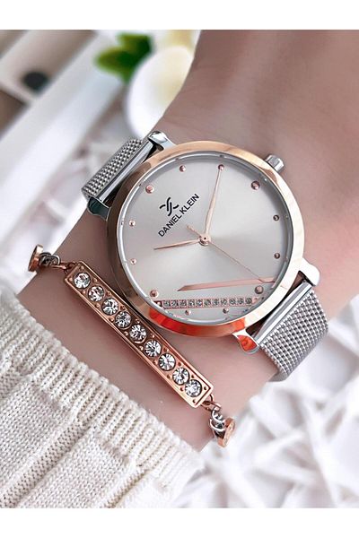 Daniel Klein 30 m Water Resistant, Steel Tarnish Free Special Combination - 24 Months Warranty Bracelet Necklace & Wrist Watch