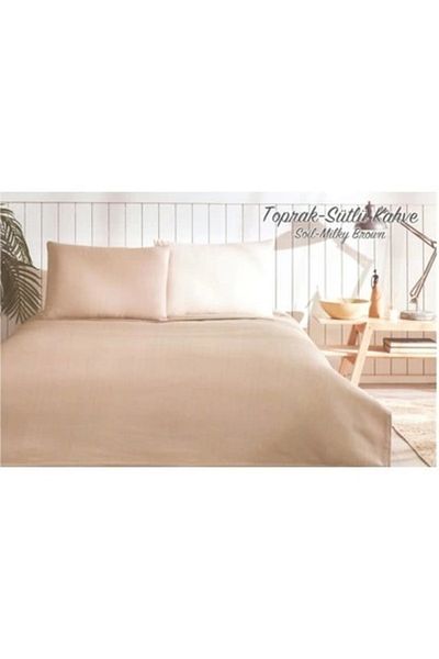 NİVEMESHOME Nivemeshome Colorist - Single Person Milk Coffee Pique Set Özdilek