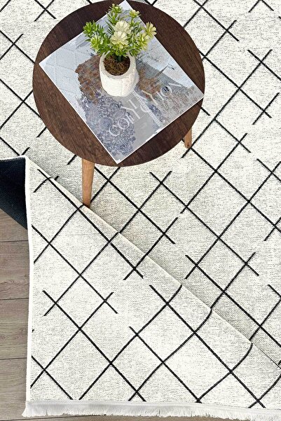 Decomia Home Tria Saçaklı Dokuma Pamuklu Şönil Kilim Modern Salon Halısı Mutf...