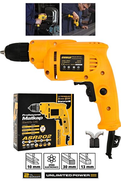 ASSUR 580W Metal Şanzıman 10 mm Elektrikli Matkap