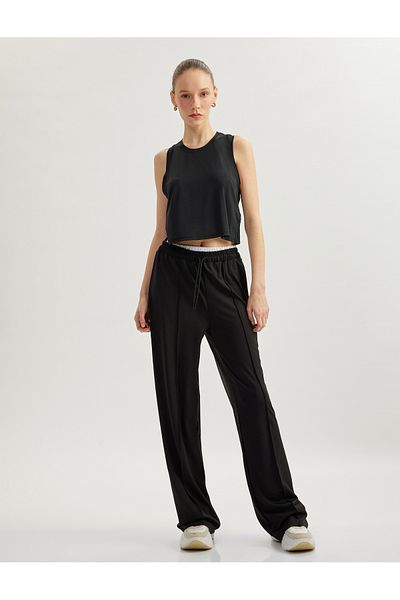 Koton Halter Collar Basic Crop Sports Tank Top