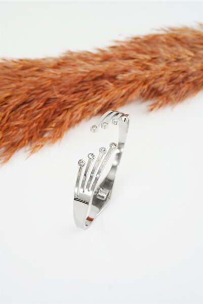 By Zeyna Aksesuar سوار نسائي من الفولاذ المقاوم للصدأ سعة 316 لتر مضاد للحساس...