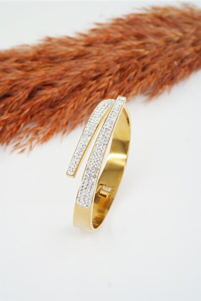 By Zeyna Aksesuar Women's 316 L Stainless Steel Anti-Allergenic Zircon Stone ...