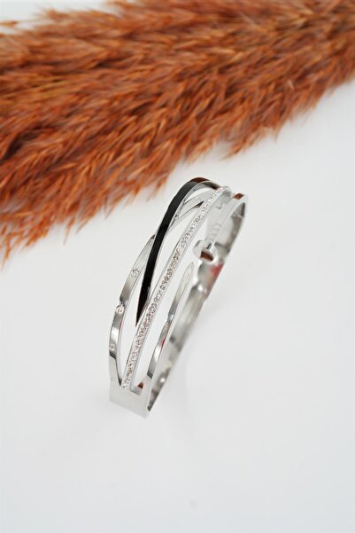 By Zeyna Aksesuar سوار نسائي من الفولاذ المقاوم للصدأ سعة 316 لتر مضاد للحساس...