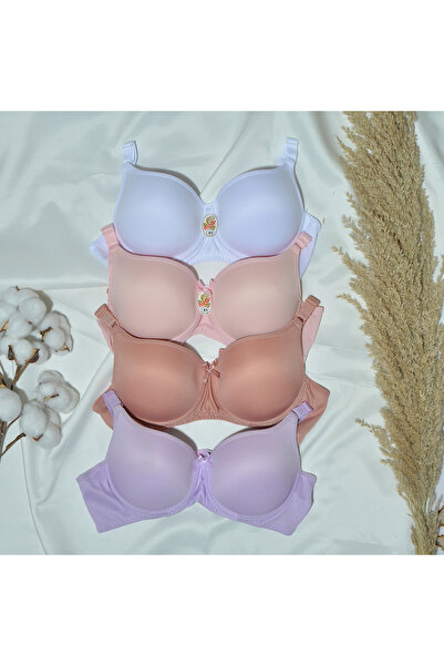 sipariskusu Women's Underwire Unpadded 4-Piece Bra Set