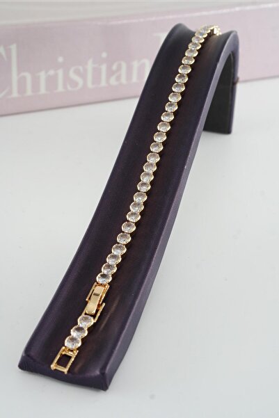 By Zeyna Aksesuar Kadın 316 L Çelik Vip Seri Antialerjik Baget Zirkon Taşlı S...