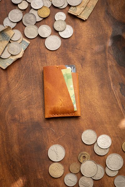 minimal X design Minimal X Urban Card Holder - Real Leather Handmade - Minimal, Stylish, Practical