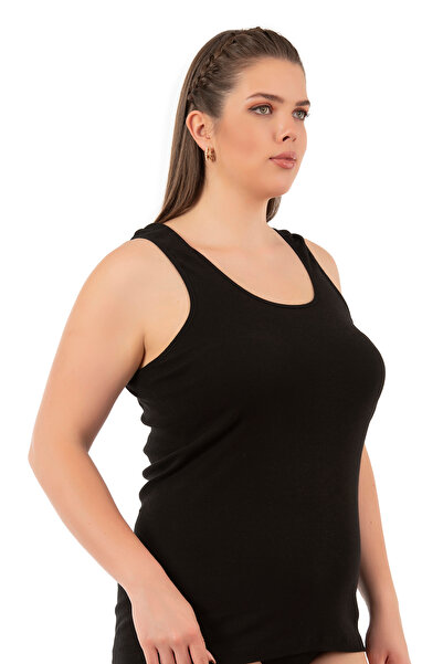 ÖZKAN underwear Özkan 0111-Bb Women &Apos; S Undershirt - 100% Cotton, Flexible and Comfortable, Thick Sling, Plus Size