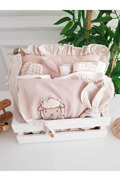 ilkimbebe Kasalı Kuzulu 13 Parça Yenidoğan Hastane Çıkış Seti