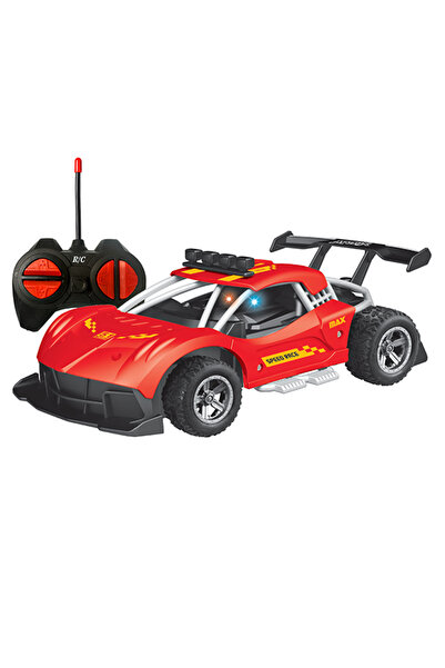 Gokidy Süspansiyonlu Işıklı Uzaktan Kumandalı Yarış Arabası Rc Racer 1:18 Ölçek - Kırmızı