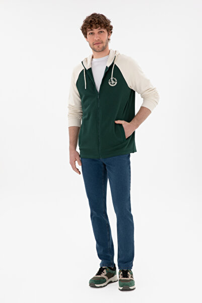 U.S. Polo Assn. Erkek Koyu Yeşil Örme Hırka 50293396-VR079