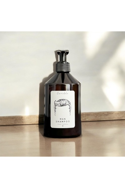 Guridda Home Design Erkek Şampuanı Men Shampoo Etiketli 500 Ml Amber Plastik ...