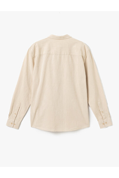 Koton Cotton Buttoned Regular Fit Long Sleeve Classic Shirt