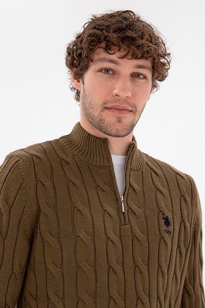 U.S. Polo Assn. Men's Khaki Sweater 50297020 -Vr027