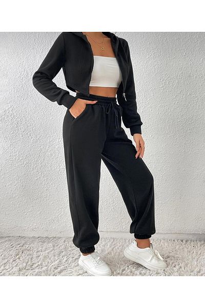 yg ydn giyim Pantaloni de sport negri cu talie înaltă