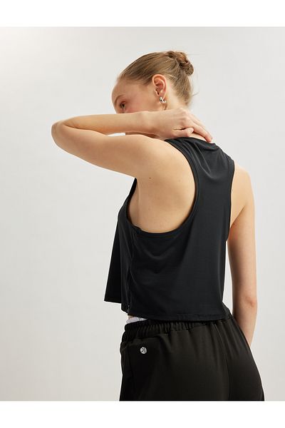 Koton Halter Collar Basic Crop Sports Tank Top