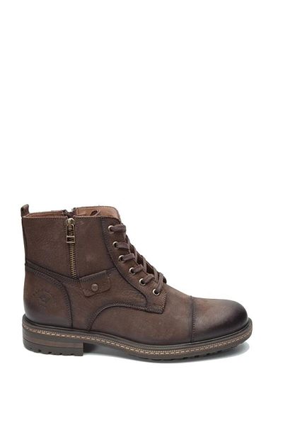 Hammer Jack Ανδρικές καφέ δερμάτινες μπότες casual 10217400