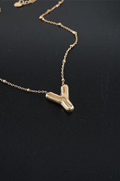 By Zeyna Aksesuar StainLess SteeL BaLLoon Letter Women's NeckLace - 316 L Mod...