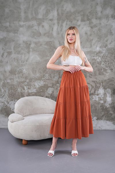 BLUSS Fusta căptușită în straturi, confortabilă, elegantă, pentru femei