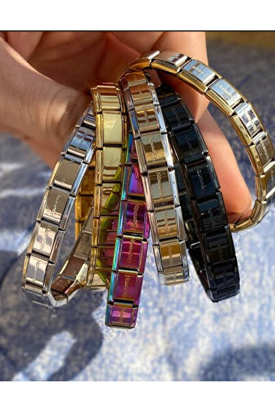 NATUREL Yazılı Italyan Charm Bilekliği Stainless-steel