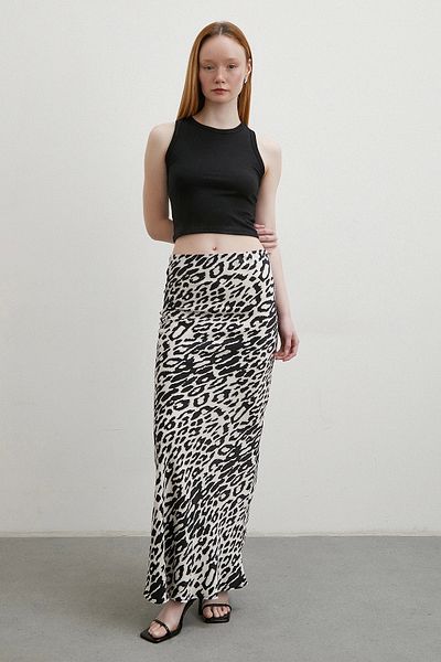 Never more Fusta maxi cu model ecru