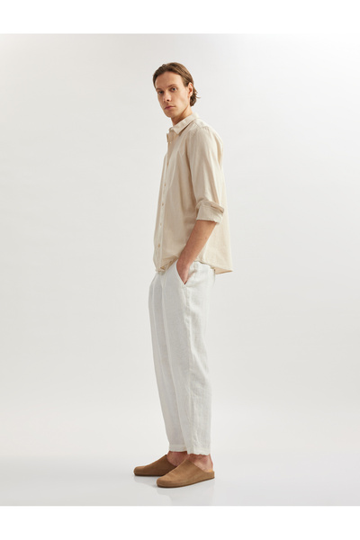 Koton Cotton Buttoned Regular Fit Long Sleeve Classic Shirt