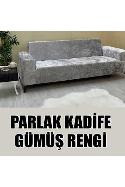KILIFSAN PARLAK KADİFE KUMAŞ ÜÇLÜ & ÇEKYAT  KOLTUK KILIFI