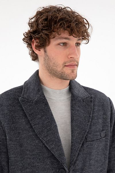 U.S. Polo Assn. Men's Navy Blue Cashew Coat 50291731 -Vr033